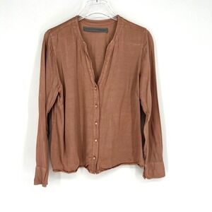 Raquel Allegra Top Womens L Dusty Pink Blouse Classic Basic Career Capsule‎